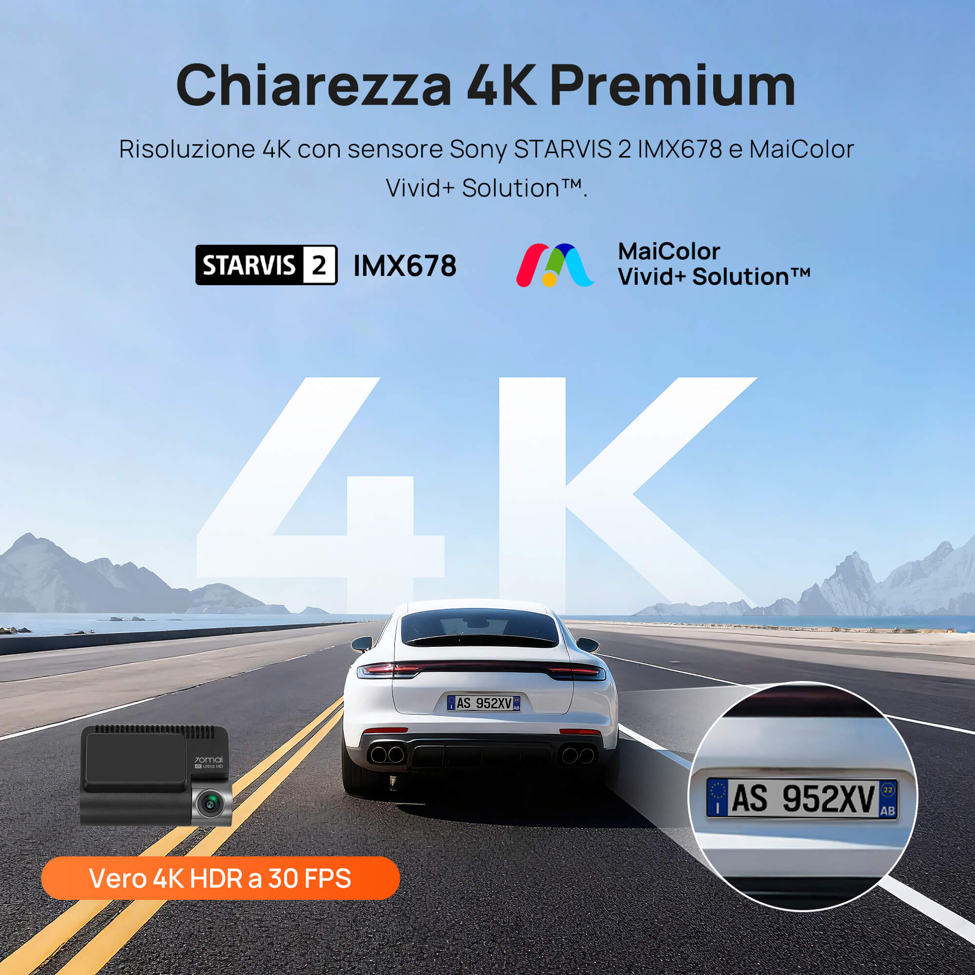 70mai Dash Cam 4K A810S with Sony STARVIS 2 IMX678, License Plate Enhancement, Buffered Emergency Record, Supercapacitor & 4G LTE - Image 9
