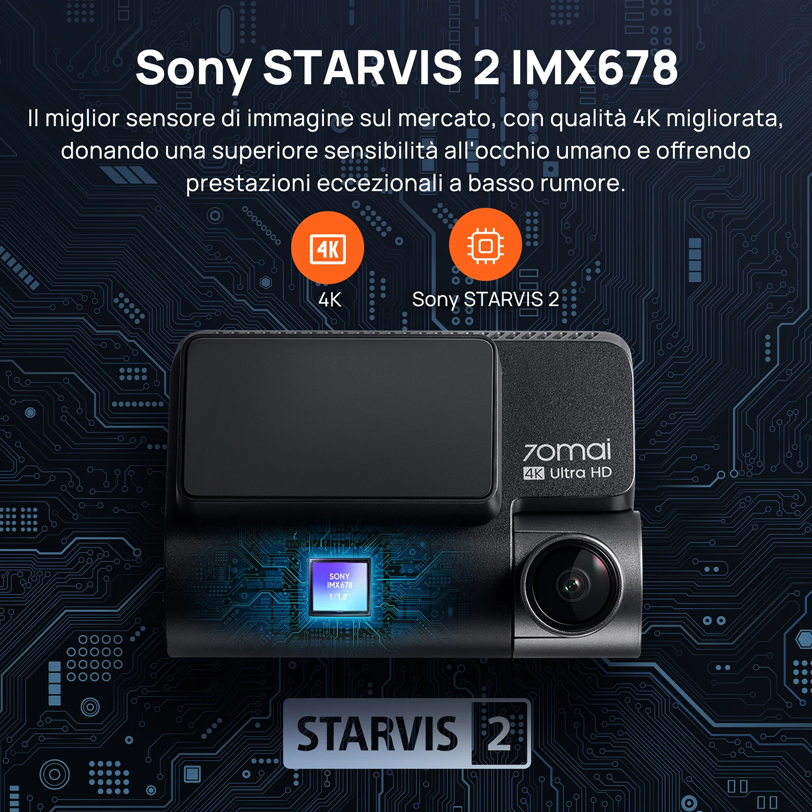 70mai Dash Cam 4K A810 with Sony STARVIS 2 IMX678, 4G LTE & Dual HDR Supported - Image 4